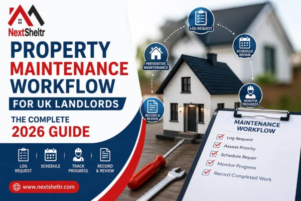 Property Maintenance Workflow UK for landlords using NextSheltr