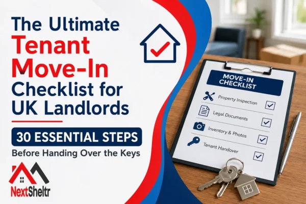Tenant Move-In Checklist UK for landlords preparing a rental property before handing over keys in 2026